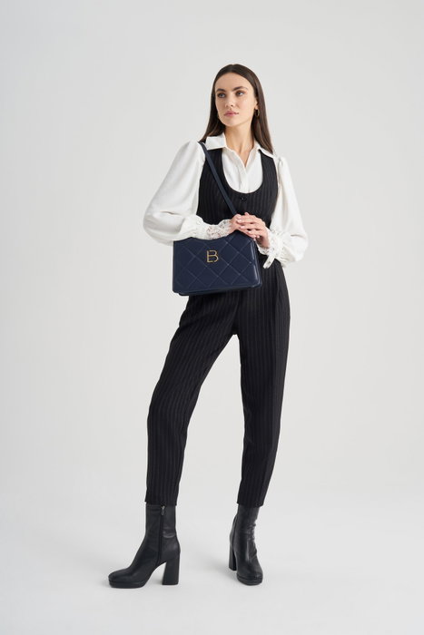 Lucky Bees Bolso de Hombro Azul Oscuro